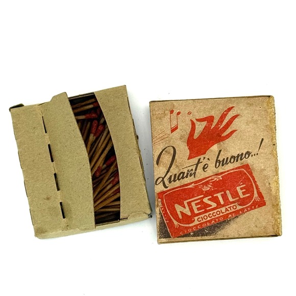 Rare 1950s Nestle Quante Buono Matches book Promotional Italian Collectible